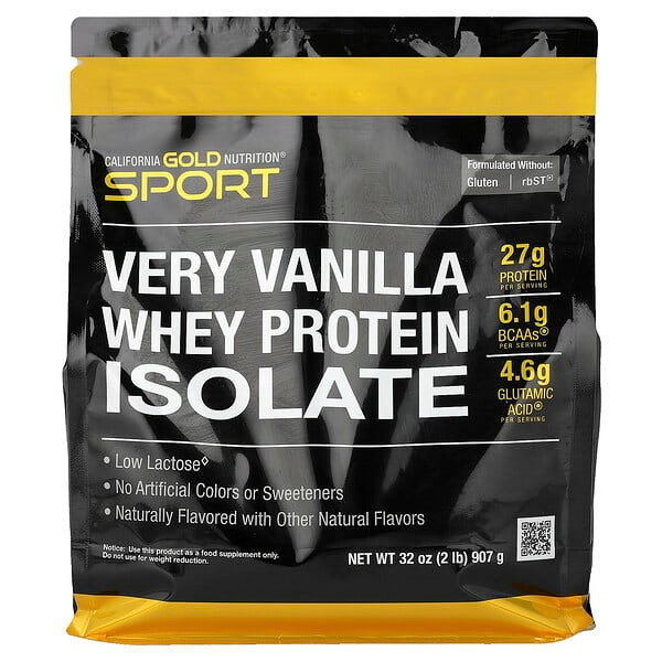 <img alt="California Gold Nutrition, Sport, Whey Protein Isolate with Organic Cane Sugar, with Sunflower Lecithin, Very Vanilla, 2 lb (907 g)" title="California Gold Nutrition, Sport, Whey Protein Isolate with Organic Cane Sugar, with Sunflower Lecithin, Very Vanilla, 2 lb (907 g),898220012046"