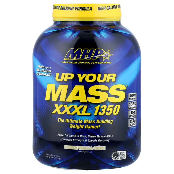 <img alt="MHP, Up Your Mass XXXL 1350, French Vanilla Creme, 6 lbs (2,728 g)" title="MHP, Up Your Mass XXXL 1350, French Vanilla Creme, 6 lbs (2,728 g),666222008790"