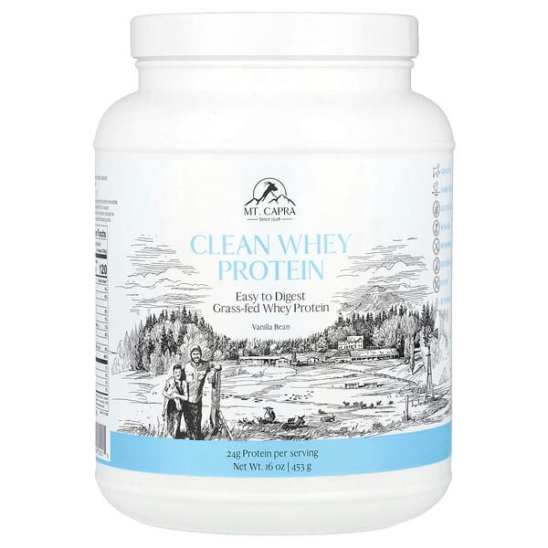 <img alt="Mt. Capra, Clean Whey Protein, Vanilla Bean, 16 oz (453 g)" title="Mt. Capra, Clean Whey Protein, Vanilla Bean, 16 oz (453 g),633924720015"