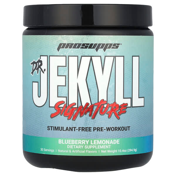 <img alt="ProSupps, Dr. Jekyll Signature, Stimulant-Free Pre-Workout, Blueberry Lemonade, 10.4 oz (294.9 g)" title="ProSupps, Dr. Jekyll Signature, Stimulant-Free Pre-Workout, Blueberry Lemonade, 10.4 oz (294.9 g),818253029194"