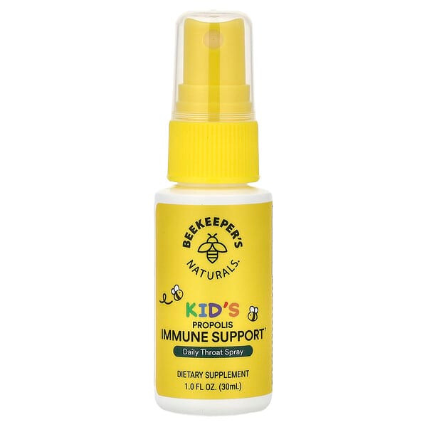 <img alt="Beekeepers Naturals, Kids, Propolis Immune Support, Daily Throat Spray, 1 fl oz (30 ml)" title="Beekeepers Naturals, Kids, Propolis Immune Support, Daily Throat Spray, 1 fl oz (30 ml),628055142195"