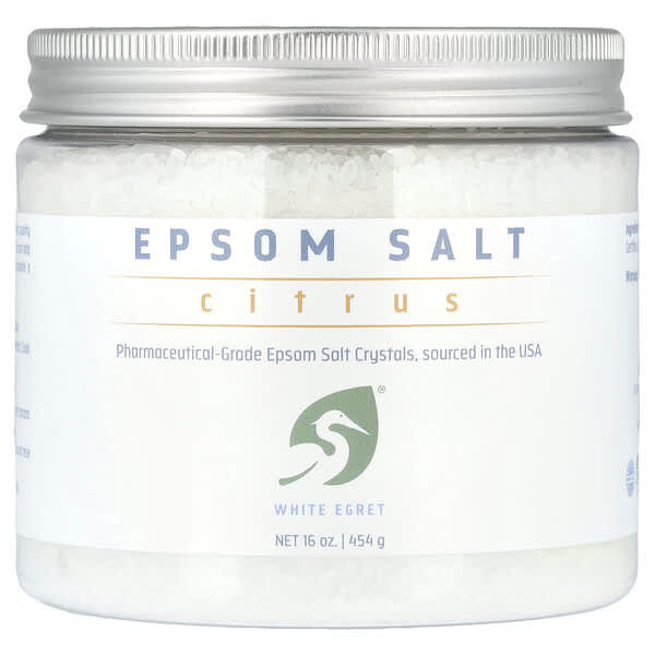 <img alt="White Egret, Epsom Salt, Citrus, 16 oz (454 g)" title="White Egret, Epsom Salt, Citrus, 16 oz (454 g),817885020463"