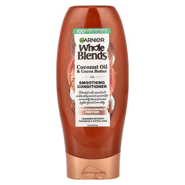 <img alt="Garnier, Whole Blends, Smoothing Conditioner, Coconut Oil & Cocoa Butter, 12.5 fl oz (370 ml)" title="Garnier, Whole Blends, Smoothing Conditioner, Coconut Oil & Cocoa Butter, 12.5 fl oz (370 ml),603084459353"