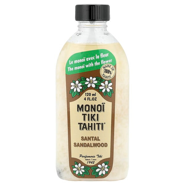 <img alt="Monoi Tiare Tahiti, Monoi Tiki Tahiti, Coconut Oil, Santal Sandalwood, 4 fl oz (120 ml)" title="Monoi Tiare Tahiti, Monoi Tiki Tahiti, Coconut Oil, Santal Sandalwood, 4 fl oz (120 ml),715783673746"