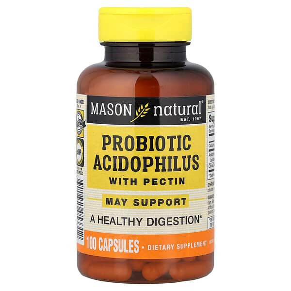 <img alt="Mason Natural, Probiotic Acidophilus with Pectin, 100 Capsules" title="Mason Natural, Probiotic Acidophilus with Pectin, 100 Capsules,311845053312"