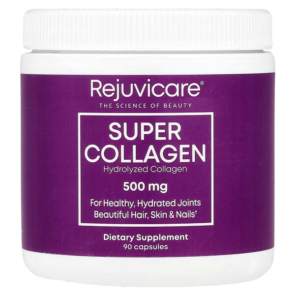 <img alt="Rejuvicare, Super Collagen, 500 mg, 90 Capsules" title="Rejuvicare, Super Collagen, 500 mg, 90 Capsules,035046087456"