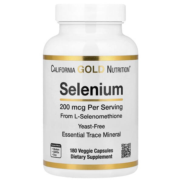 <img alt="California Gold Nutrition, Selenium, Yeast-Free, 200 mcg, 180 Veggie Capsules" title="California Gold Nutrition, Selenium, Yeast-Free, 200 mcg, 180 Veggie Capsules,898220013524"