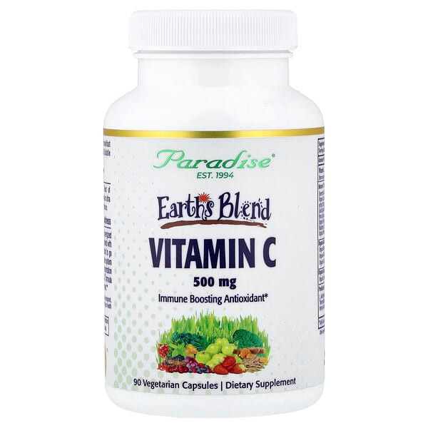 <img alt="Paradise Herbs, Earths Blend, Vitamin C, 90 Vegetarian Capsules" title="Paradise Herbs, Earths Blend, Vitamin C, 90 Vegetarian Capsules,601944778675"