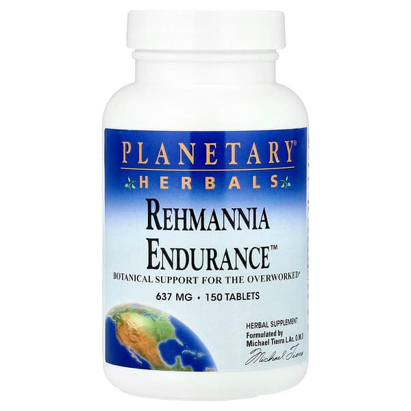 <img alt="Planetary Herbals, Rehmannia Endurance, 150 Tablets" title="Planetary Herbals, Rehmannia Endurance, 150 Tablets,021078101086"