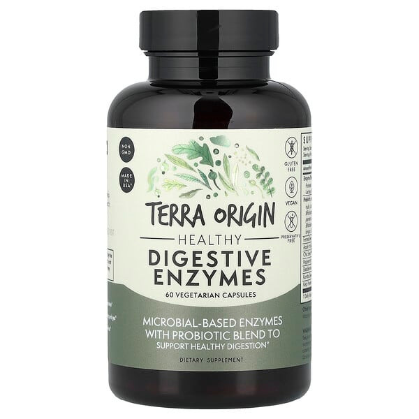 <img alt="Terra Origin, Healthy Digestive Enzymes, 60 Vegetarian Capsules" title="Terra Origin, Healthy Digestive Enzymes, 60 Vegetarian Capsules,857668007458"