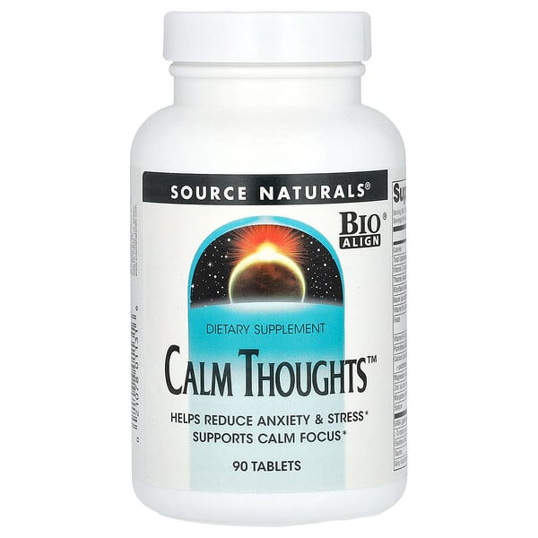 <img alt="Source Naturals, Calm Thoughts, 90 Tablets" title="Source Naturals, Calm Thoughts, 90 Tablets,021078011316"