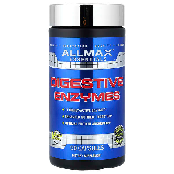 <img alt="ALLMAX, Essentials, Digestive Enzymes, 90 Capsules" title="ALLMAX, Essentials, Digestive Enzymes, 90 Capsules,665553202372"