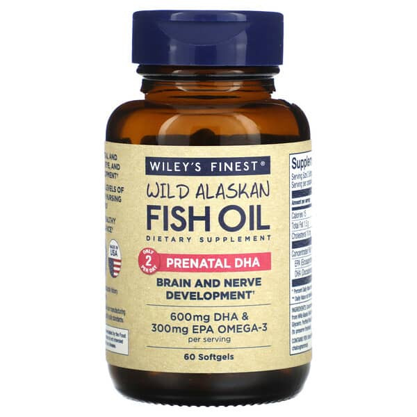 <img alt="Wileys Finest, Wild Alaskan Fish Oil, Prenatal DHA, 60 Softgels" title="Wileys Finest, Wild Alaskan Fish Oil, Prenatal DHA, 60 Softgels,857188004036"