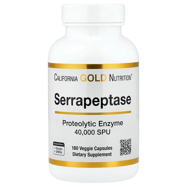 <img alt="California Gold Nutrition, Serrapeptase, Proteolytic Enzyme, 40,000 SPUs, 180 Veggie Capsules" title="California Gold Nutrition, Serrapeptase, Proteolytic Enzyme, 40,000 SPUs, 180 Veggie Capsules,898220015740"