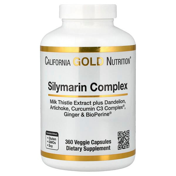 <img alt="California Gold Nutrition, Silymarin Complex with Milk Thistle Extract Plus Dandelion, Artichoke, Ginger, and BioPerine, 360 Veggie Capsules" title="California Gold Nutrition, Silymarin Complex with Milk Thistle Extract Plus Dandelion, Artichoke, Ginger, and BioPerine, 360 Veggie Capsules,898220013784"