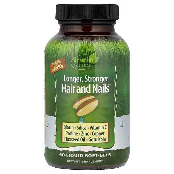 <img alt="Irwin Naturals, Longer, Stronger Hair and Nails, 60 Liquid Soft-Gels" title="Irwin Naturals, Longer, Stronger Hair and Nails, 60 Liquid Soft-Gels,710363569396"
