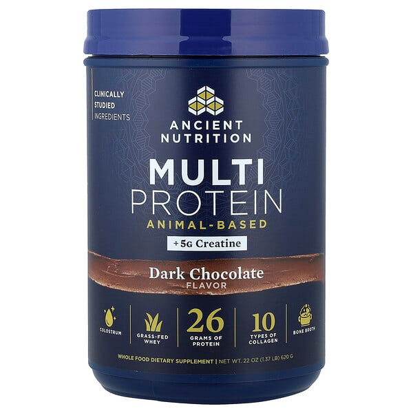 <img alt="Ancient Nutrition, Multi Protein, Animal-Based, Dark Chocolate, 1.37 lb (620 g)" title="Ancient Nutrition, Multi Protein, Animal-Based, Dark Chocolate, 1.37 lb (620 g),816401028891"