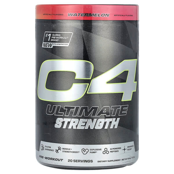 <img alt="C4 - Cellucor, C4 Ultimate Strength, Pre-Workout, Watermelon, 1.22 lbs (554 g)" title="C4 - Cellucor, C4 Ultimate Strength, Pre-Workout, Watermelon, 1.22 lbs (554 g),842595133493"