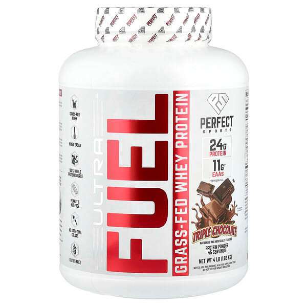 <img alt="PERFECT Sports, Ultra Fuel, Grass-Fed Whey Protein, Triple Chocolate, 4 lb (1.82 kg)" title="PERFECT Sports, Ultra Fuel, Grass-Fed Whey Protein, Triple Chocolate, 4 lb (1.82 kg),699097755872"
