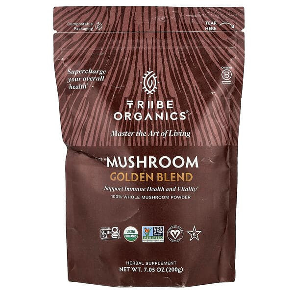 <img alt="Tribe Organics, Mushroom Golden Blend, 7.05 oz (200 g)" title="Tribe Organics, Mushroom Golden Blend, 7.05 oz (200 g),860010716021"