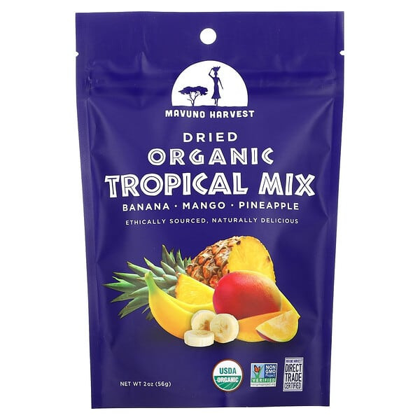 <img alt="Mavuno Harvest, Organic Dried Tropical Mix, 2 oz (56 g)" title="Mavuno Harvest, Organic Dried Tropical Mix, 2 oz (56 g),859750003324"