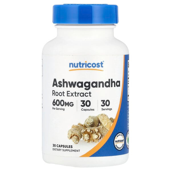 <img alt="Nutricost, Ashwagandha Root Extract, 600 mg, 30 Capsules" title="Nutricost, Ashwagandha Root Extract, 600 mg, 30 Capsules,810139574200"
