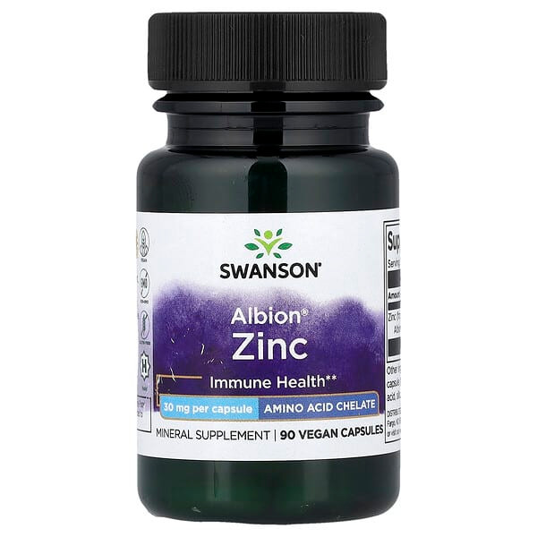 <img alt="Swanson Vitamins, Albion Zinc, 30 mg, 90 Vegan Capsules" title="Swanson Vitamins, Albion Zinc, 30 mg, 90 Vegan Capsules,087614020655"