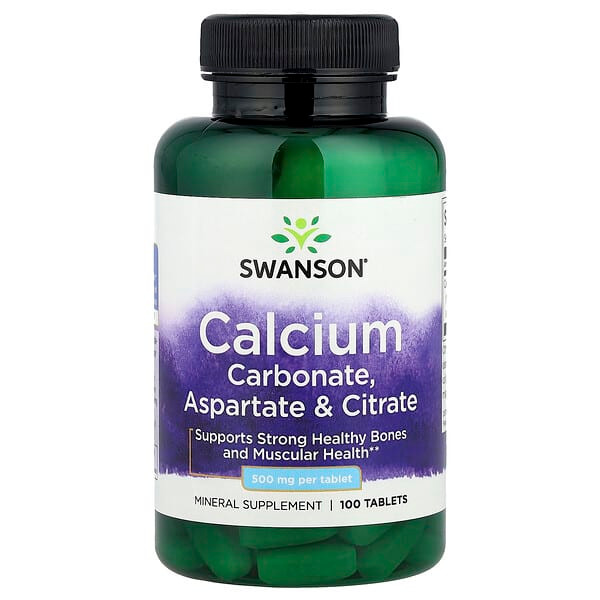 <img alt="Swanson Vitamins, Calcium Carbonate, Aspartate & Citrate, 500 mg, 100 Tablets" title="Swanson Vitamins, Calcium Carbonate, Aspartate & Citrate, 500 mg, 100 Tablets,087614018621"