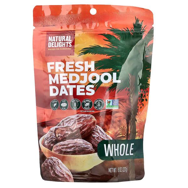 <img alt="Natural Delights, Fresh Medjool Dates, Whole, 8 oz (227 g)" title="Natural Delights, Fresh Medjool Dates, Whole, 8 oz (227 g),097923000965"