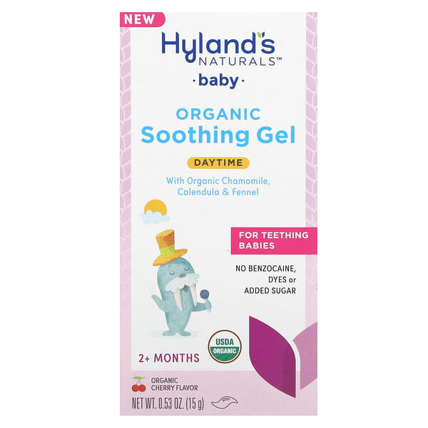 <img alt="Hylands Naturals, Baby Organic Soothing Gel, Daytime, 2+ Months, Organic Cherry, 0.53 oz (15 g)" title="Hylands Naturals, Baby Organic Soothing Gel, Daytime, 2+ Months, Organic Cherry, 0.53 oz (15 g),810087820053"