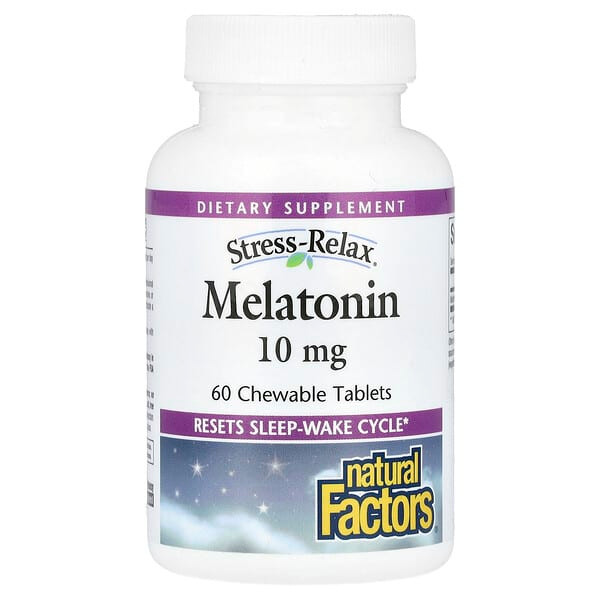 <img alt="Natural Factors, Stress-Relax, Melatonin, 10 mg, 60 Chewable Tablets" title="Natural Factors, Stress-Relax, Melatonin, 10 mg, 60 Chewable Tablets,068958027197"