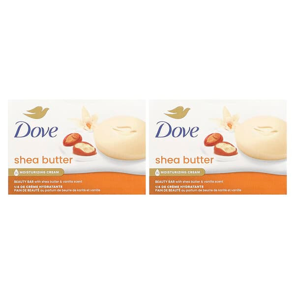 <img alt="Dove, Beauty Bar Soap, Shea Butter & Vanilla, 2 Bars, 3.75 oz (106 g) Each" title="Dove, Beauty Bar Soap, Shea Butter & Vanilla, 2 Bars, 3.75 oz (106 g) Each,011111076242"