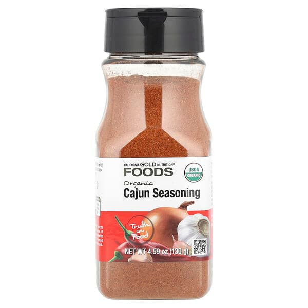 <img alt="California Gold Nutrition, Foods, Organic Cajun Seasoning, 4.59 oz (130 g)" title="California Gold Nutrition, Foods, Organic Cajun Seasoning, 4.59 oz (130 g),898220021734"
