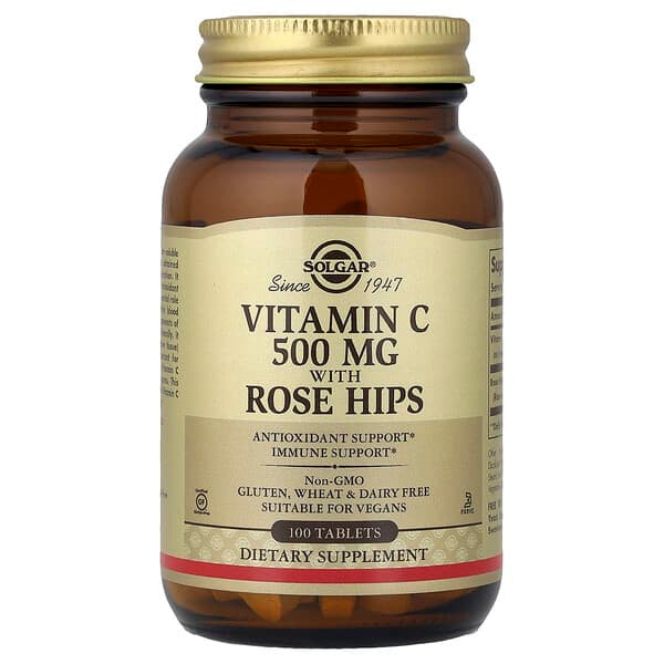 <img alt="Solgar, Vitamin C with Rose Hips, 100 Tablets" title="Solgar, Vitamin C with Rose Hips, 100 Tablets,033984023802"