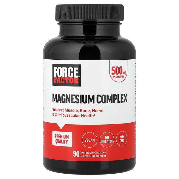 <img alt="Force Factor, Magnesium Complex, 500 mg, 90 Vegetable Capsules" title="Force Factor, Magnesium Complex, 500 mg, 90 Vegetable Capsules,810126660435"
