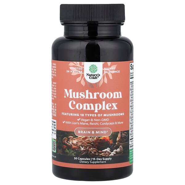 <img alt="Natures Craft, Mushroom Complex, 30 Capsules" title="Natures Craft, Mushroom Complex, 30 Capsules,850057882995"