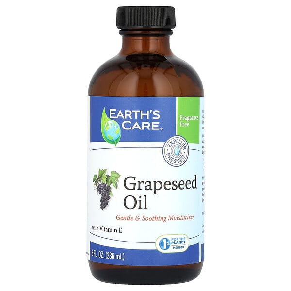 <img alt="Earths Care, Grapeseed Oil, 8 fl oz (236 ml)" title="Earths Care, Grapeseed Oil, 8 fl oz (236 ml),857307003162"