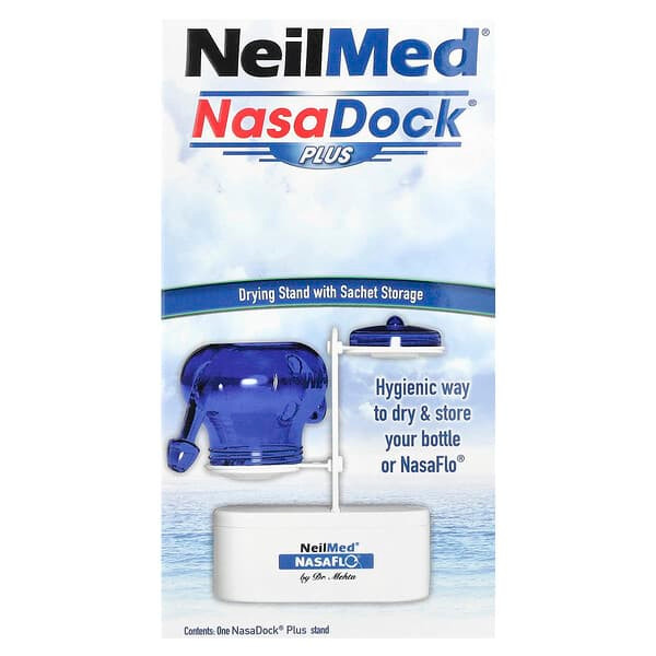 <img alt="NeilMed, NasaDock Plus, Drying Stand with Sachets Storage, White, 1 NasaDock Plus Stand" title="NeilMed, NasaDock Plus, Drying Stand with Sachets Storage, White, 1 NasaDock Plus Stand,705928919013"