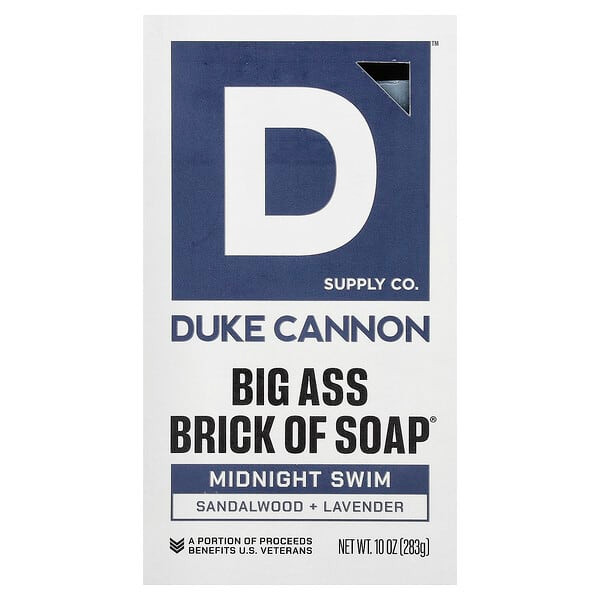 <img alt="Duke Cannon Supply Co., Big Brick Of Bar Soap, Midnight Swim, 10 oz (283 g)" title="Duke Cannon Supply Co., Big Brick Of Bar Soap, Midnight Swim, 10 oz (283 g),371782005164"