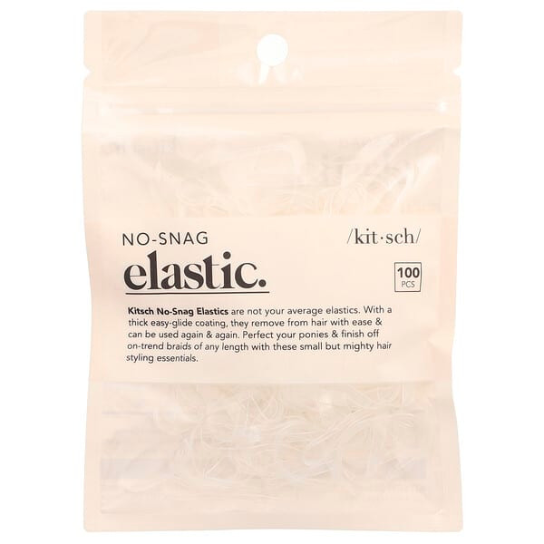 <img alt="3 PACK of Kitsch, No-Snag Elastic, Clear , 100 Pieces" title="3 PACK of Kitsch, No-Snag Elastic, Clear , 100 Pieces,819677021351"