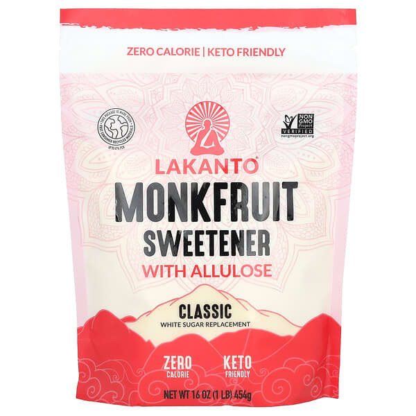 <img alt="Lakanto, Monkfruit Sweetener with Allulose, Classic, 16 oz (454 g)" title="Lakanto, Monkfruit Sweetener with Allulose, Classic, 16 oz (454 g),843076003793"