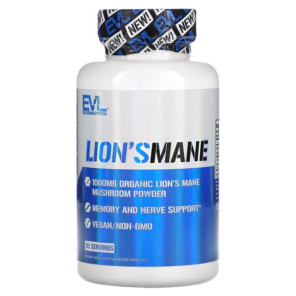 <img alt="EVLution Nutrition, Lions Mane, 60 Veggie Capsules (500 mg per Capsule)" title="EVLution Nutrition, Lions Mane, 60 Veggie Capsules (500 mg per Capsule),818901027398"