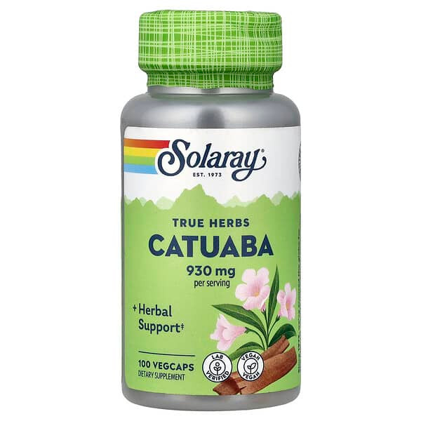 <img alt="Solaray, True Herbs, Catuaba, 100 VegCaps (465 mg per Capsule)" title="Solaray, True Herbs, Catuaba, 100 VegCaps (465 mg per Capsule),076280011272"