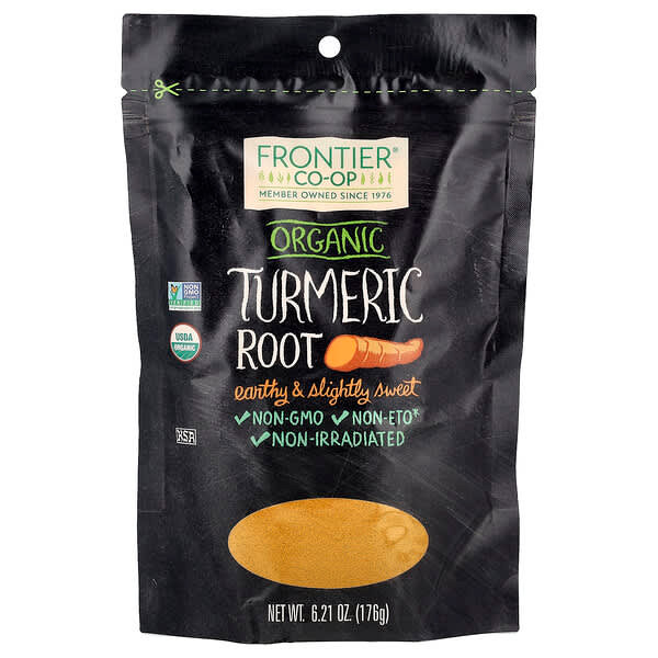 <img alt="Frontier Co-op, Organic Turmeric Root, 6.21 oz (176 g)" title="Frontier Co-op, Organic Turmeric Root, 6.21 oz (176 g),089836310750"