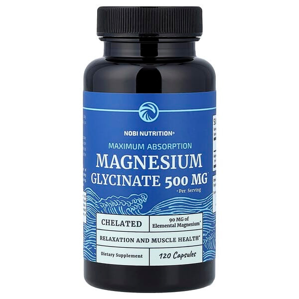 <img alt="Nobi Nutrition, Magnesium Glycinate, Maximum Absorption, 120 Capsules (250 mg per Capsule)" title="Nobi Nutrition, Magnesium Glycinate, Maximum Absorption, 120 Capsules (250 mg per Capsule),850018274883"
