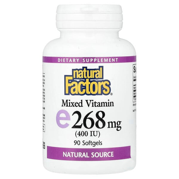 <img alt="Natural Factors, Mixed Vitamin E, 268 mg (400 IU), 90 Softgels" title="Natural Factors, Mixed Vitamin E, 268 mg (400 IU), 90 Softgels,068958014210"