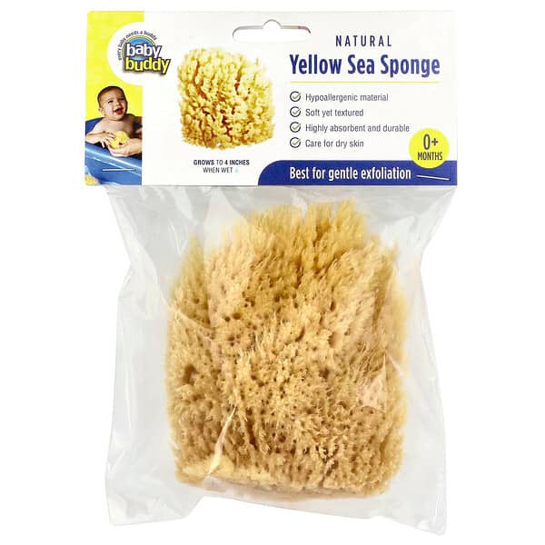 <img alt="Baby Buddy, Natural Yellow Sea Bath Sponge, 0+ Months, 1 Sponge" title="Baby Buddy, Natural Yellow Sea Bath Sponge, 0+ Months, 1 Sponge,047414004033"