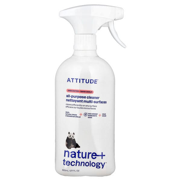 <img alt="ATTITUDE, Nature + Technology, All-Purpose Cleaner, Unscented, 27.1 fl oz ( 800 ml)" title="ATTITUDE, Nature + Technology, All-Purpose Cleaner, Unscented, 27.1 fl oz ( 800 ml),626232101904"