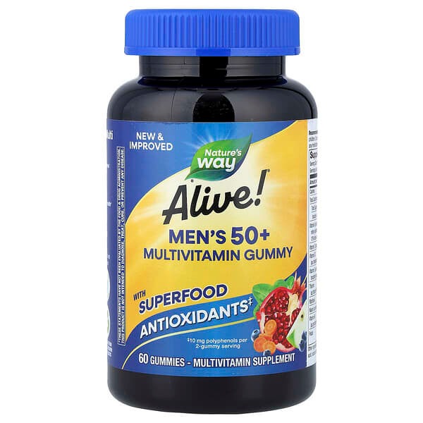 <img alt="Natures Way, Alive Mens 50+ Multivitamin Gummy, Fruit, 60 Gummies" title="Natures Way, Alive Mens 50+ Multivitamin Gummy, Fruit, 60 Gummies,033674159026"