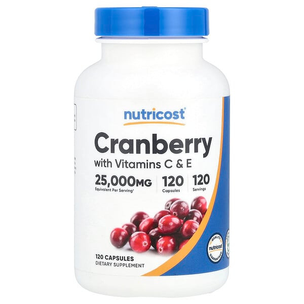 <img alt="Nutricost, Cranberry with Vitamins C & E, 120 Capsules" title="Nutricost, Cranberry with Vitamins C & E, 120 Capsules,810139572930"